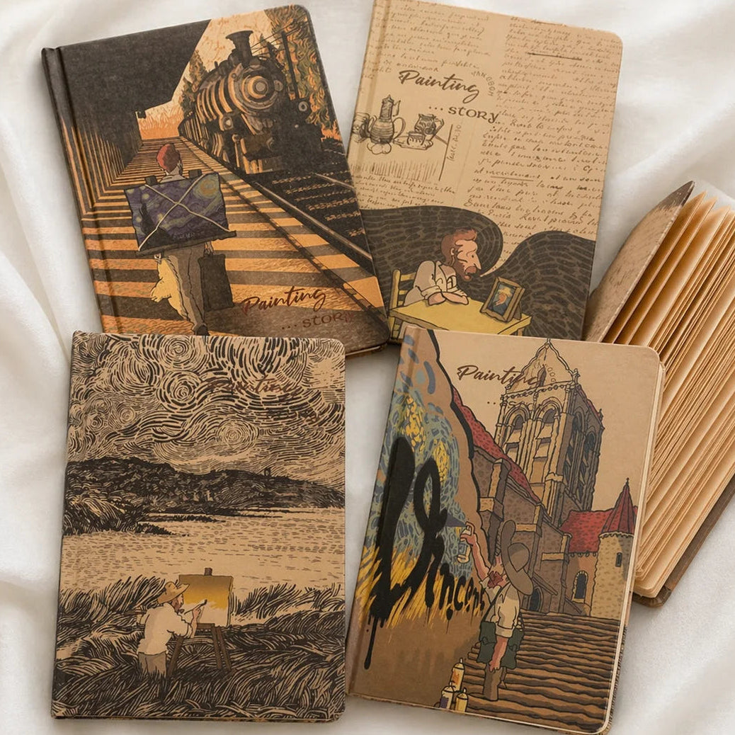 Van Gogh Art Hardcover Kraft Pages Notebook Journal
