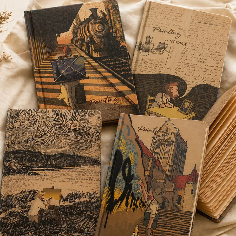 Van Gogh Art Hardcover Kraft Pages Notebook Journal
