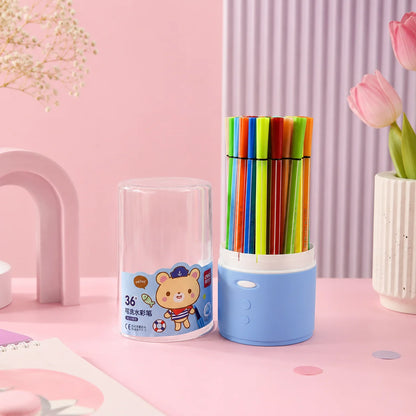 DELI Washable Water Color Markers - 36 Pcs