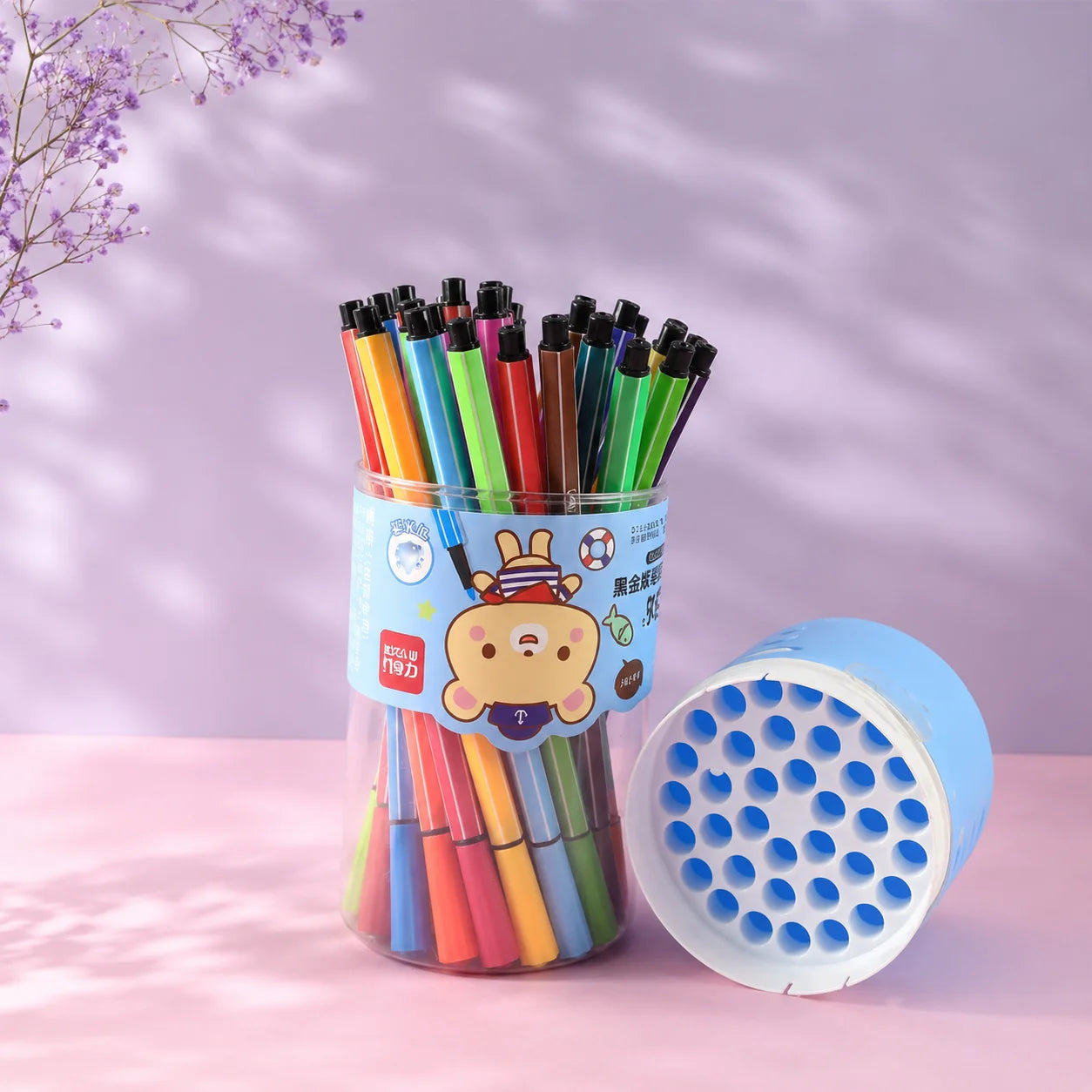 DELI Washable Water Color Markers - 36 Pcs