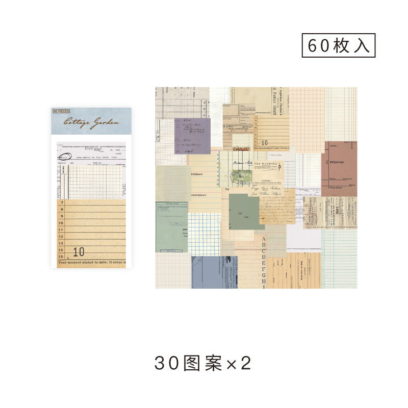 Village Garden Series Scrapbook & Journal Sheets