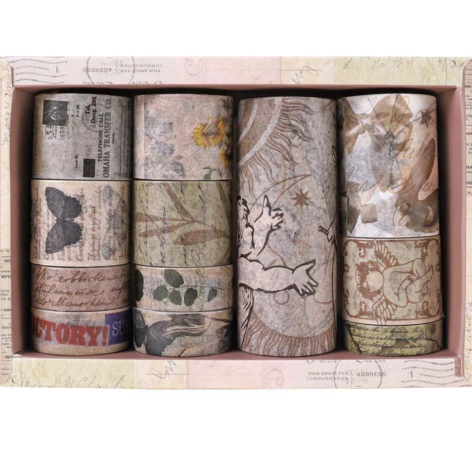 Retro Vintage Historical Washi Tape Set