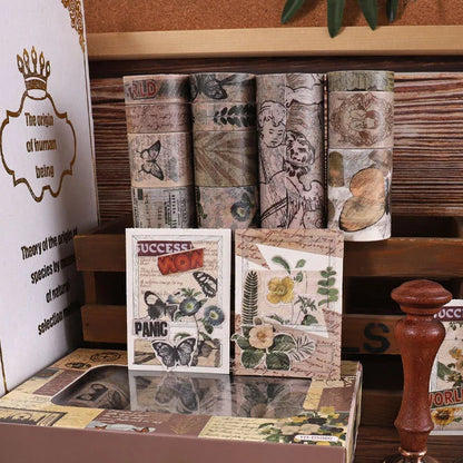 Retro Vintage Historical Washi Tape Set