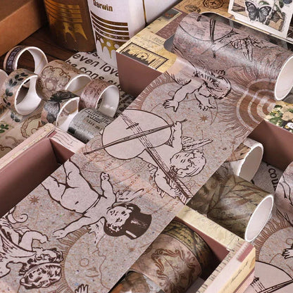 Retro Vintage Historical Washi Tape Set