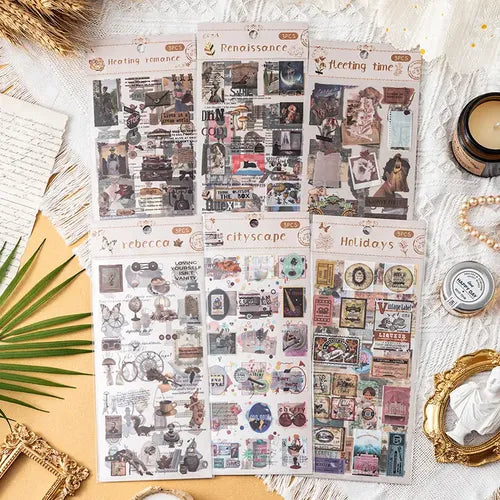 Vintage Artistic Scrapbook Stickers