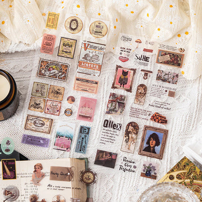 Vintage Artistic Scrapbook Stickers