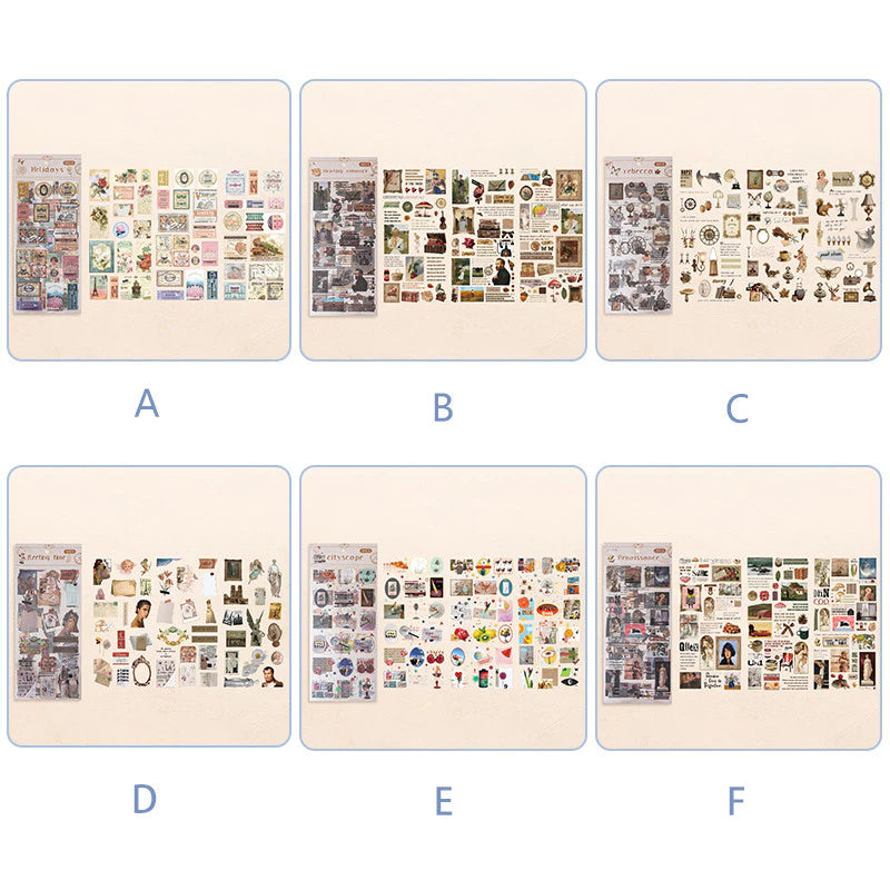 Vintage Artistic Scrapbook Stickers
