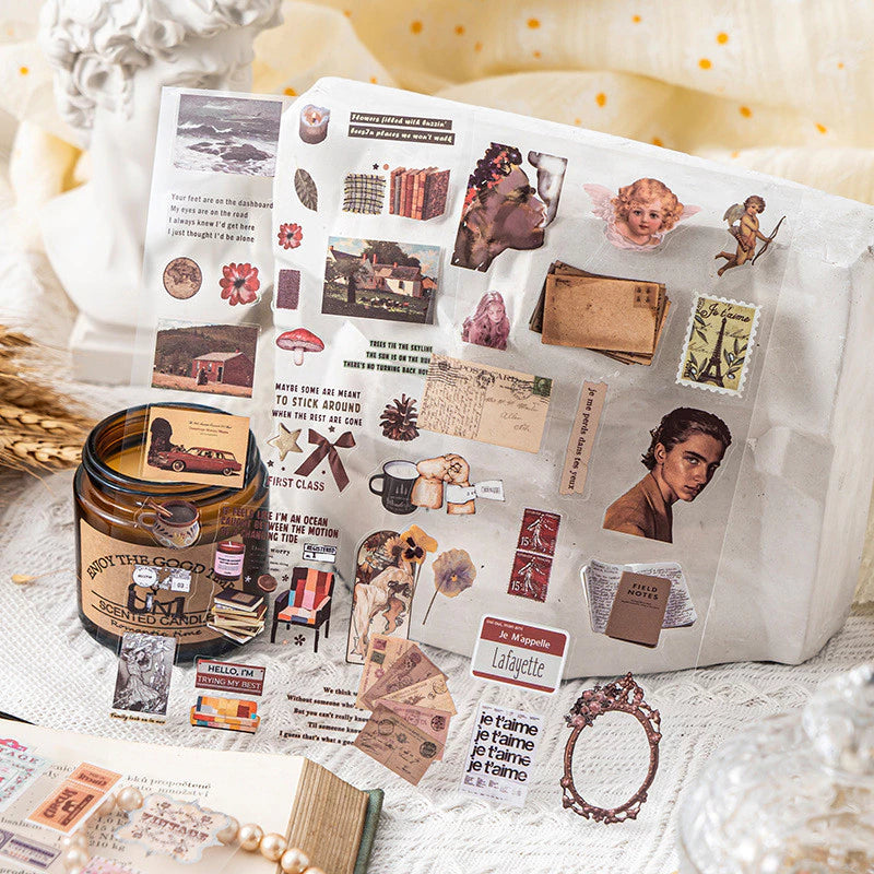 Vintage Artistic Scrapbook Stickers