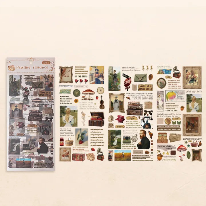 Vintage Artistic Scrapbook Stickers