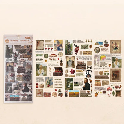 Vintage Artistic Scrapbook Stickers