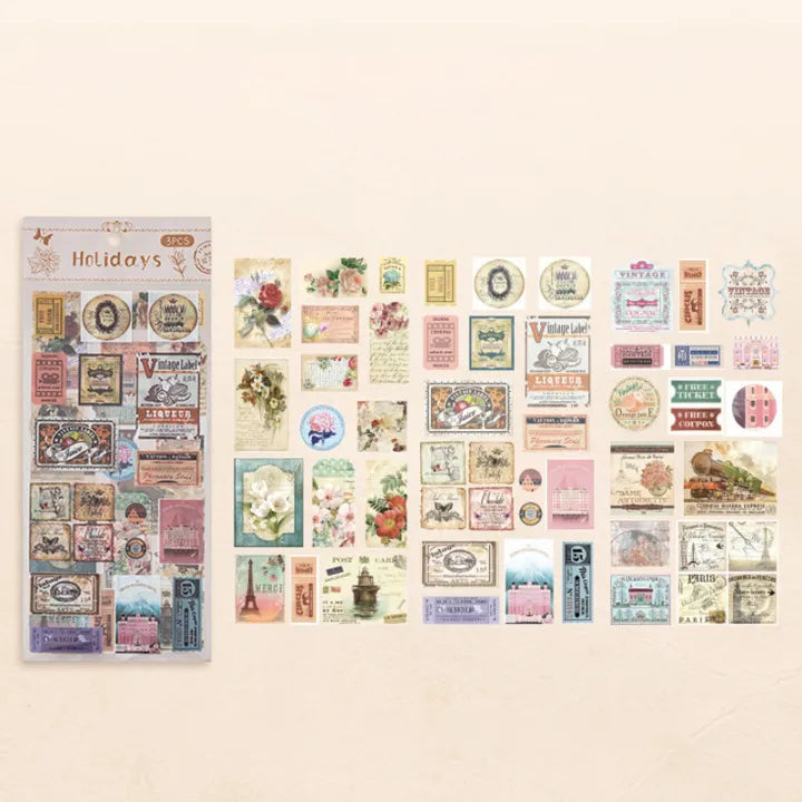 Vintage Artistic Scrapbook Stickers
