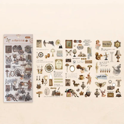 Vintage Artistic Scrapbook Stickers