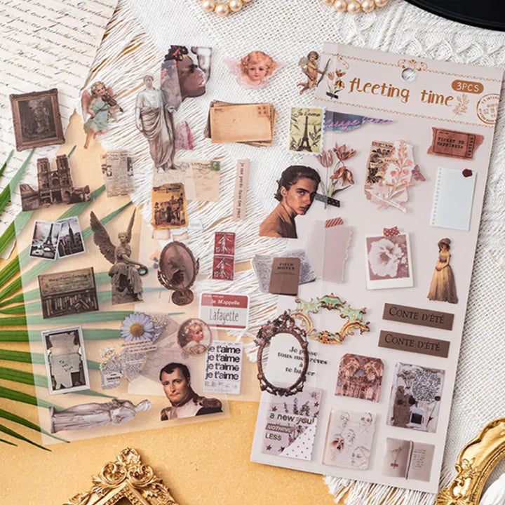 Vintage Artistic Scrapbook Stickers