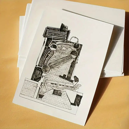 50 Pcs Vintage Blank Kraft Card Sheets