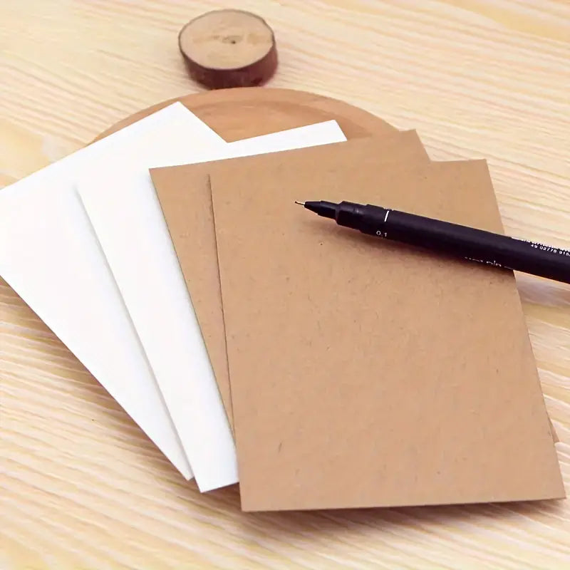 50 Pcs Vintage Blank Kraft Card Sheets