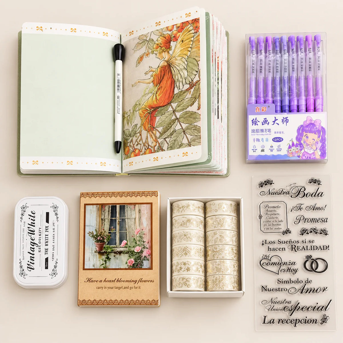 Vintage Flower Fairy Journaling & Craft Set