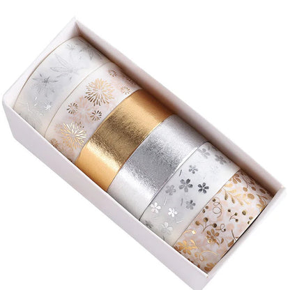 Vintage Gold Floral Washi Tape Set