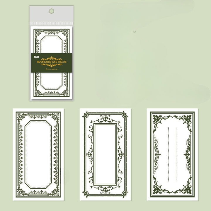 Vintage Rococo Print Series Decorative Cards