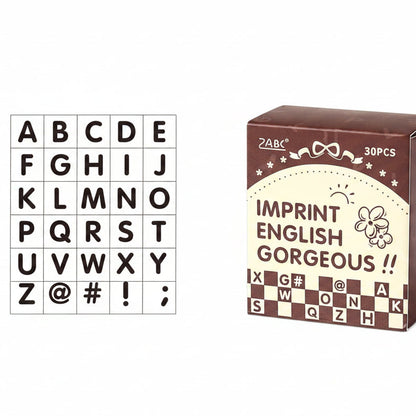 Vintage Wooden Alphabet Stamp