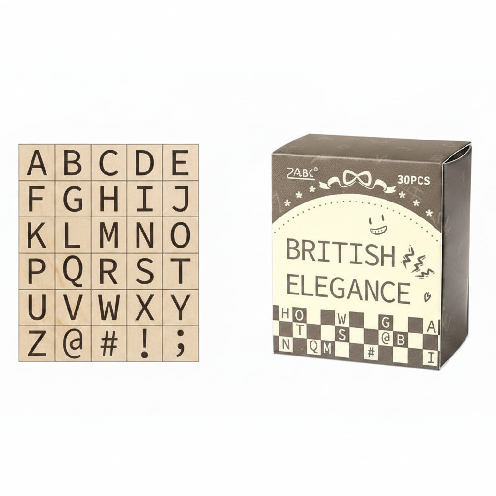 Vintage Wooden Alphabet Stamp