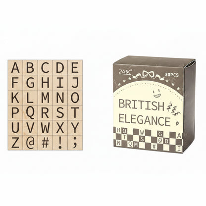 Vintage Wooden Alphabet Stamp