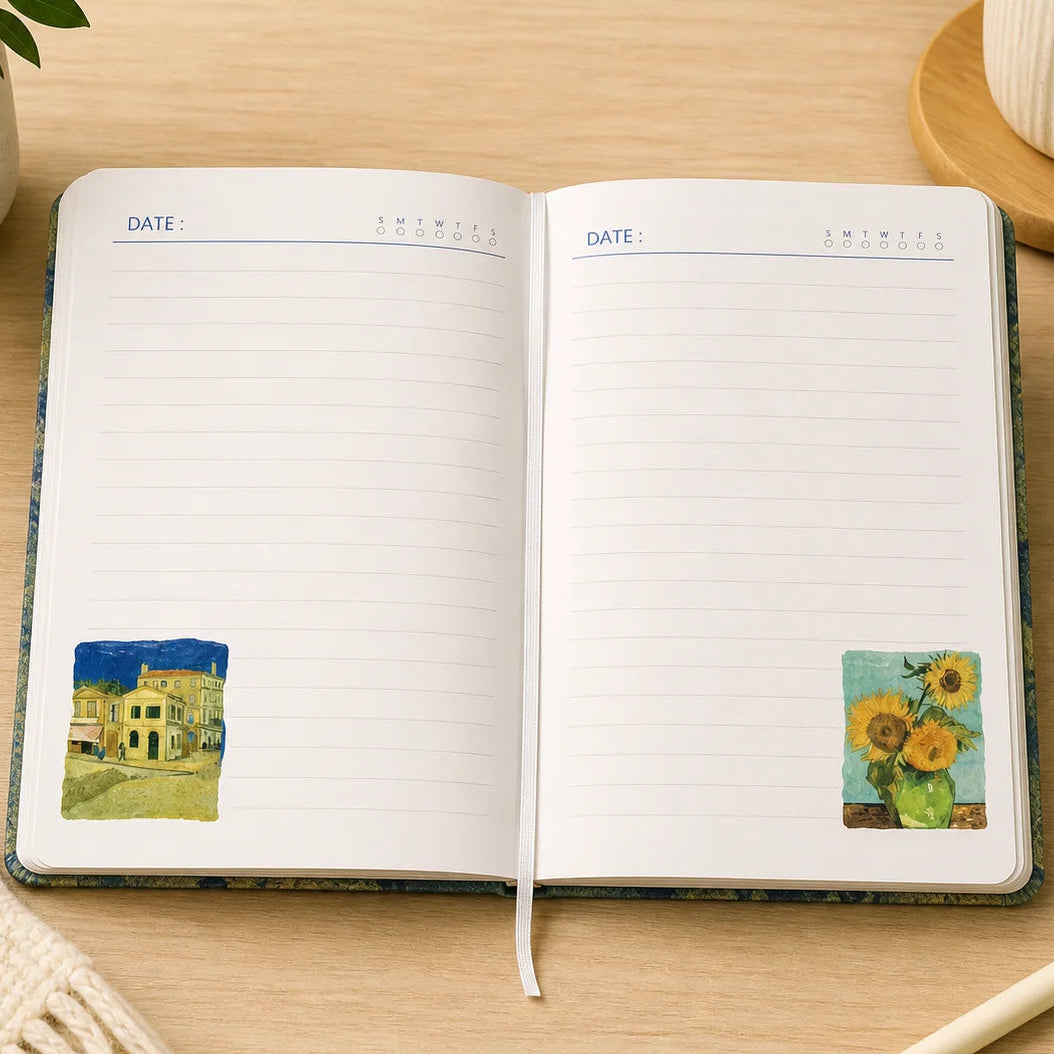 Vintage Art Hardcover Notebook Journal