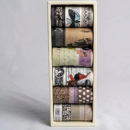 Retro Pattern Floral Washi Tape Set