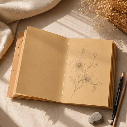 Vintage Kraft Blank Cover Sketch Book