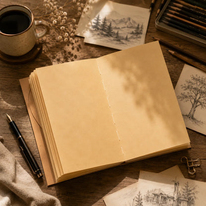 Vintage Kraft Blank Cover Sketch Book