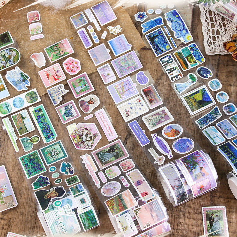 Vintage Retro Art Sticker Tape Rolls