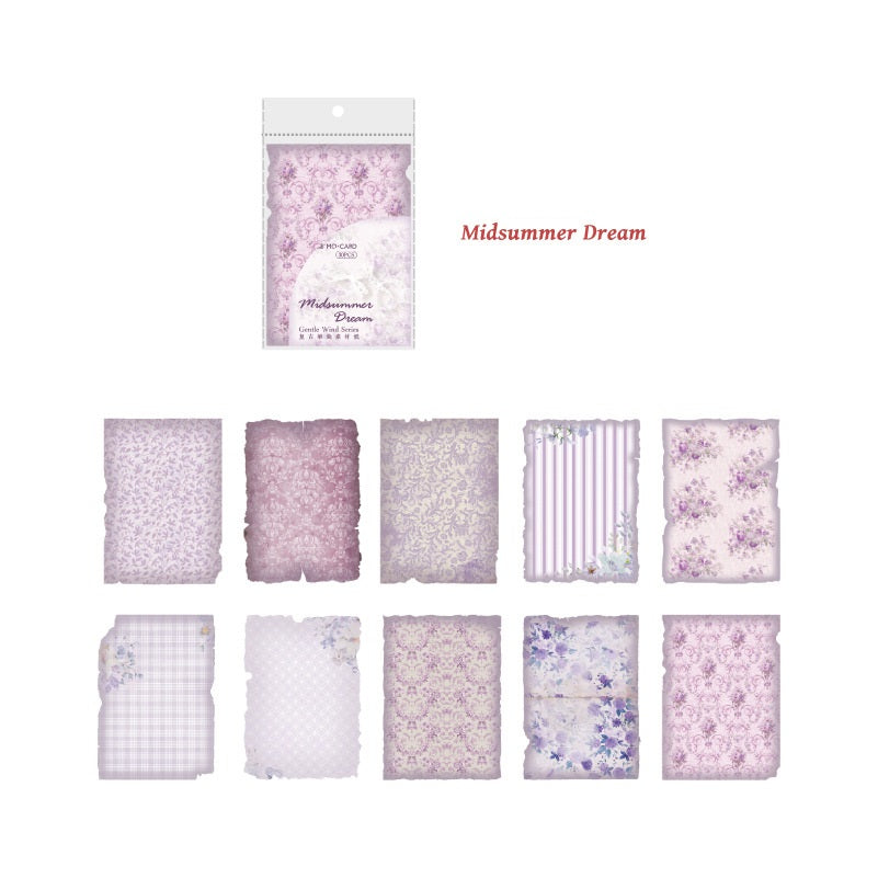 Collection of floral-themed products with 'Midsummer Dream' branding on a white background