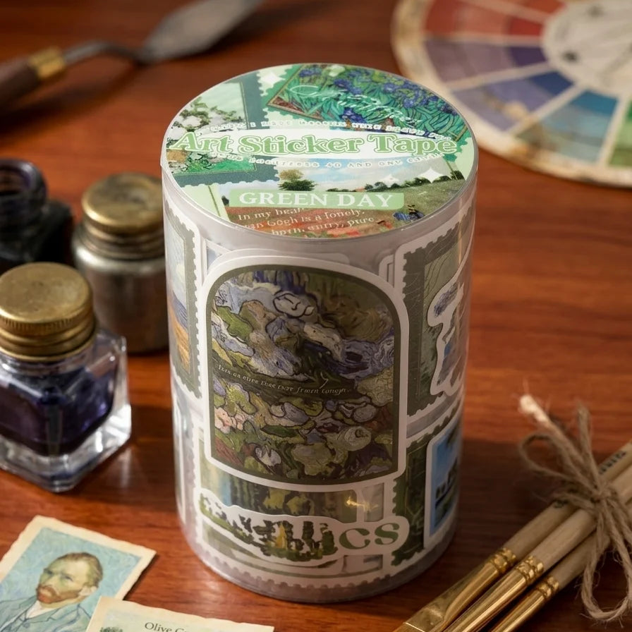 Vintage Retro Art Sticker Tape Rolls