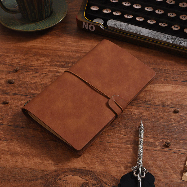 Vintage Travel Leather Binder Notebook Journal