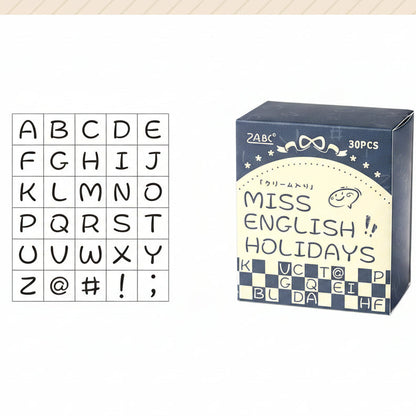 Vintage Wooden Alphabet Stamp