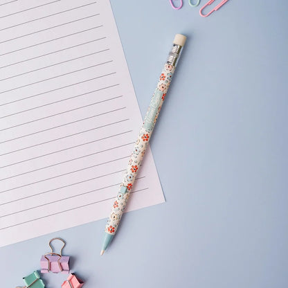 Warm Breeze Flower Printing Mechanical Pencil with Eraser