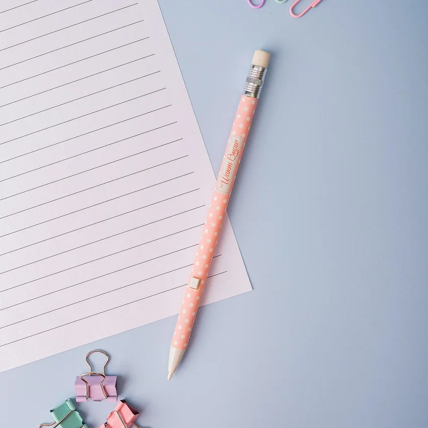 Warm Breeze Flower Printing Mechanical Pencil with Eraser