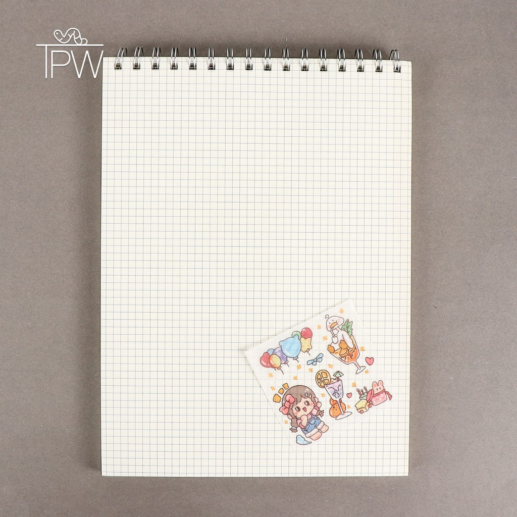 A4 Large Size Flip Up Type Grid/Checkered Notepad
