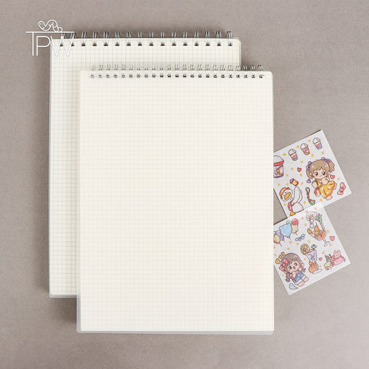 A4 Large Size Flip Up Type Grid/Checked Notebook