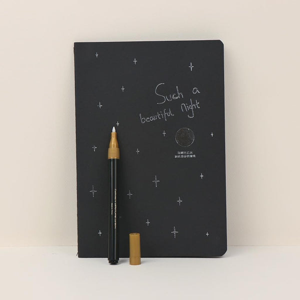 Black Notebook with Paint Marker