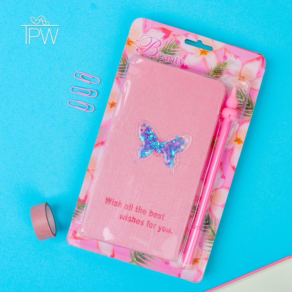 Butterfly Journal With Cute Gel Pen