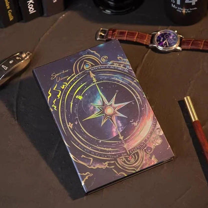 Cosmic Clock Retro Hardcover Journal With Cover