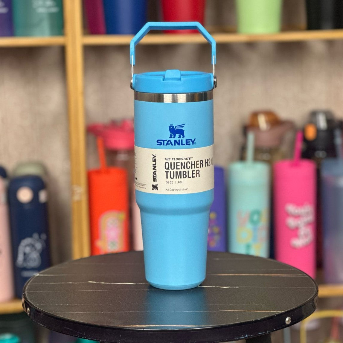 Ice Flow Handheld Tumbler With Flip Straw  - Light Blue