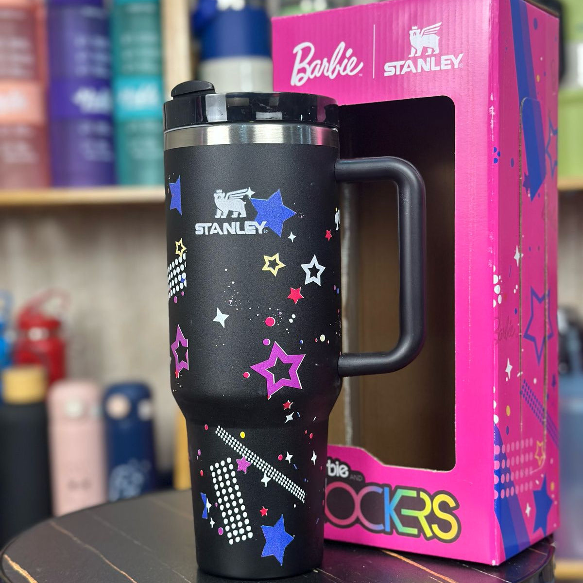 Stanley Steel Tumbler 40 oz with Plastic Straw - Cosmic Stars