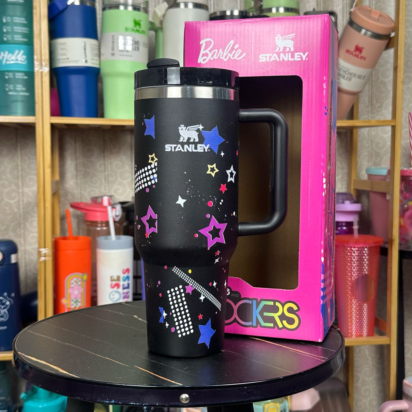 Stanley Steel Tumbler 40 oz with Plastic Straw - Cosmic Stars