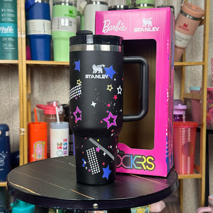 Stanley Steel Tumbler 40 oz with Plastic Straw - Cosmic Stars