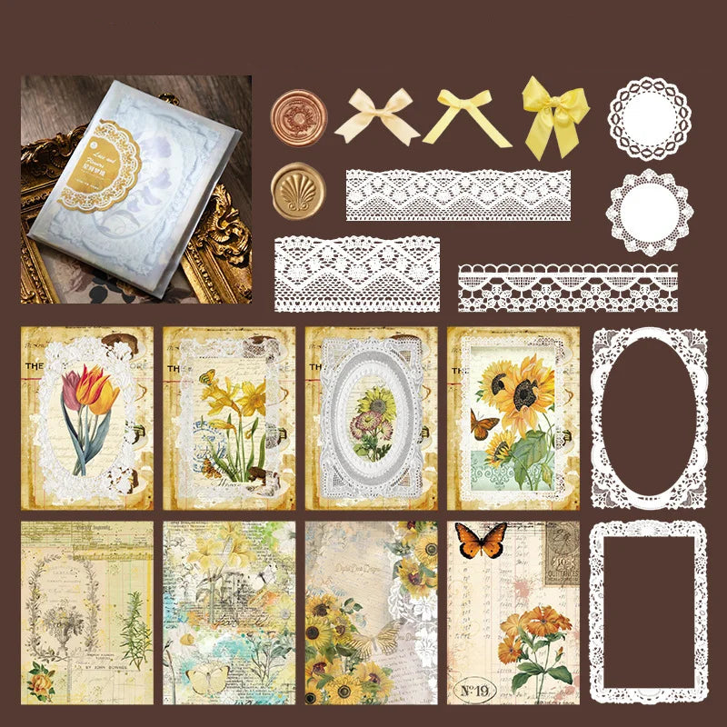 Aesthetics Flower Lace Materials Paper DIY Sheets