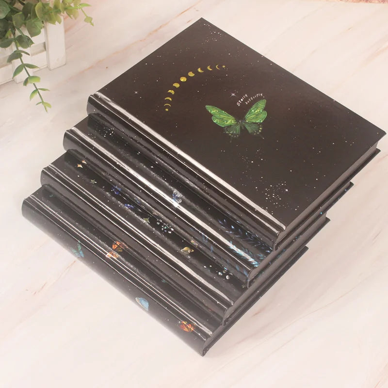 Holographic Butterfly and Moon Hardcover Journal