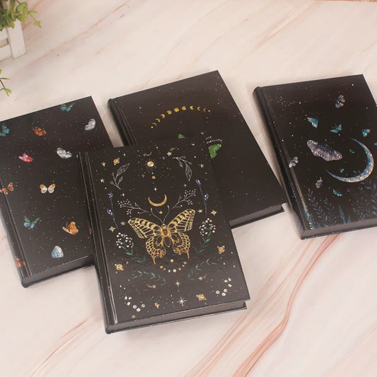 Holographic Butterfly and Moon Hardcover Journal