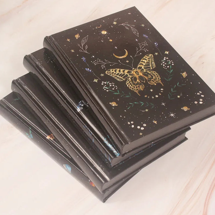 Holographic Butterfly and Moon Hardcover Journal