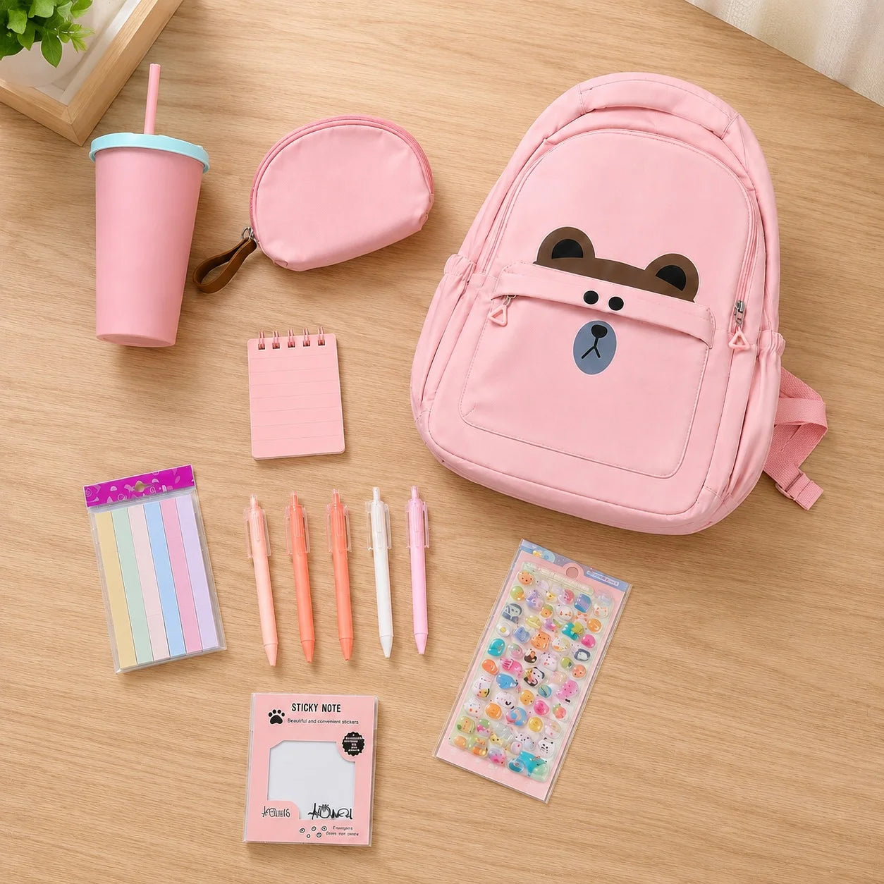 Bear Backpack & Stationery Gift Set